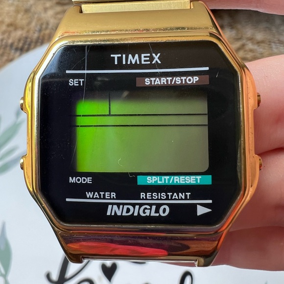 Timex Indiglo Digital Men Gold Tone Alarm Chrono Quartz Watch. - Picture 8 of 15